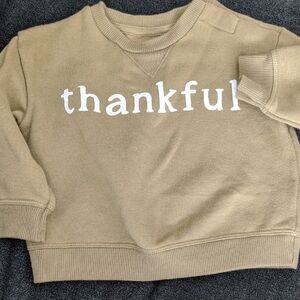Kids Tan Sweatshirt - Thankful Design